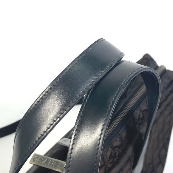 CHANEL New travel line Hand Bag Shoulder Bag 2WAY bag Business bag Brown - Picture 9 of 14